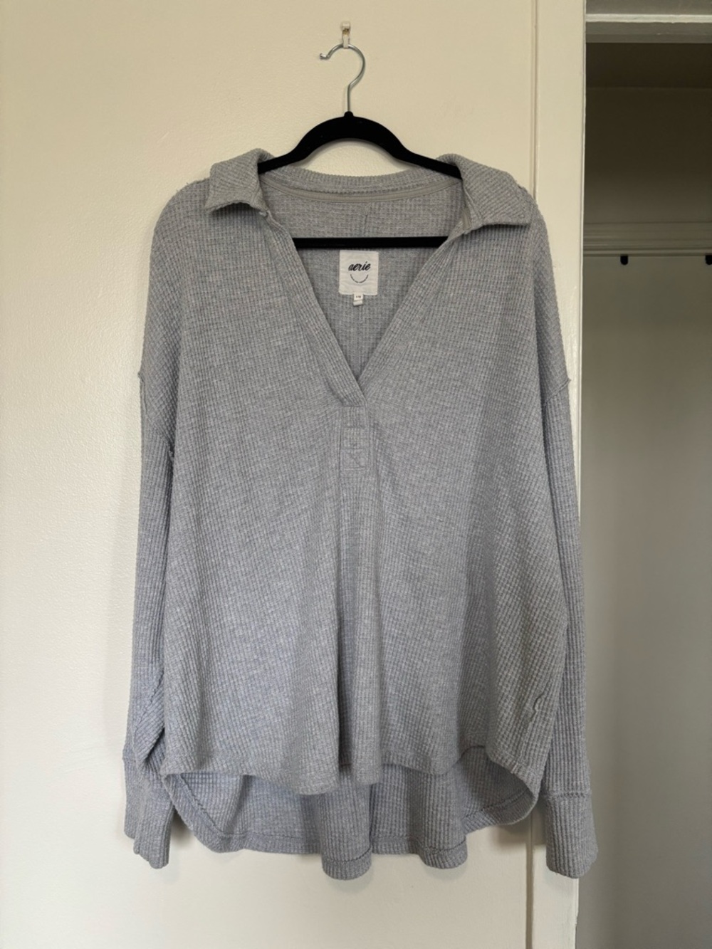 Aerie Lumber Jane Waffle Polo